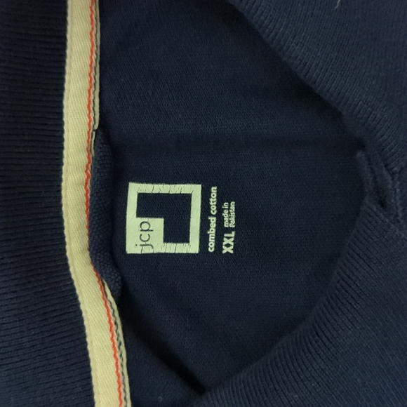 PREPPY! Men's JCPENNY Blue Short Sleeve 3 Button Collar Polo Shirt - Picture 5 of 5